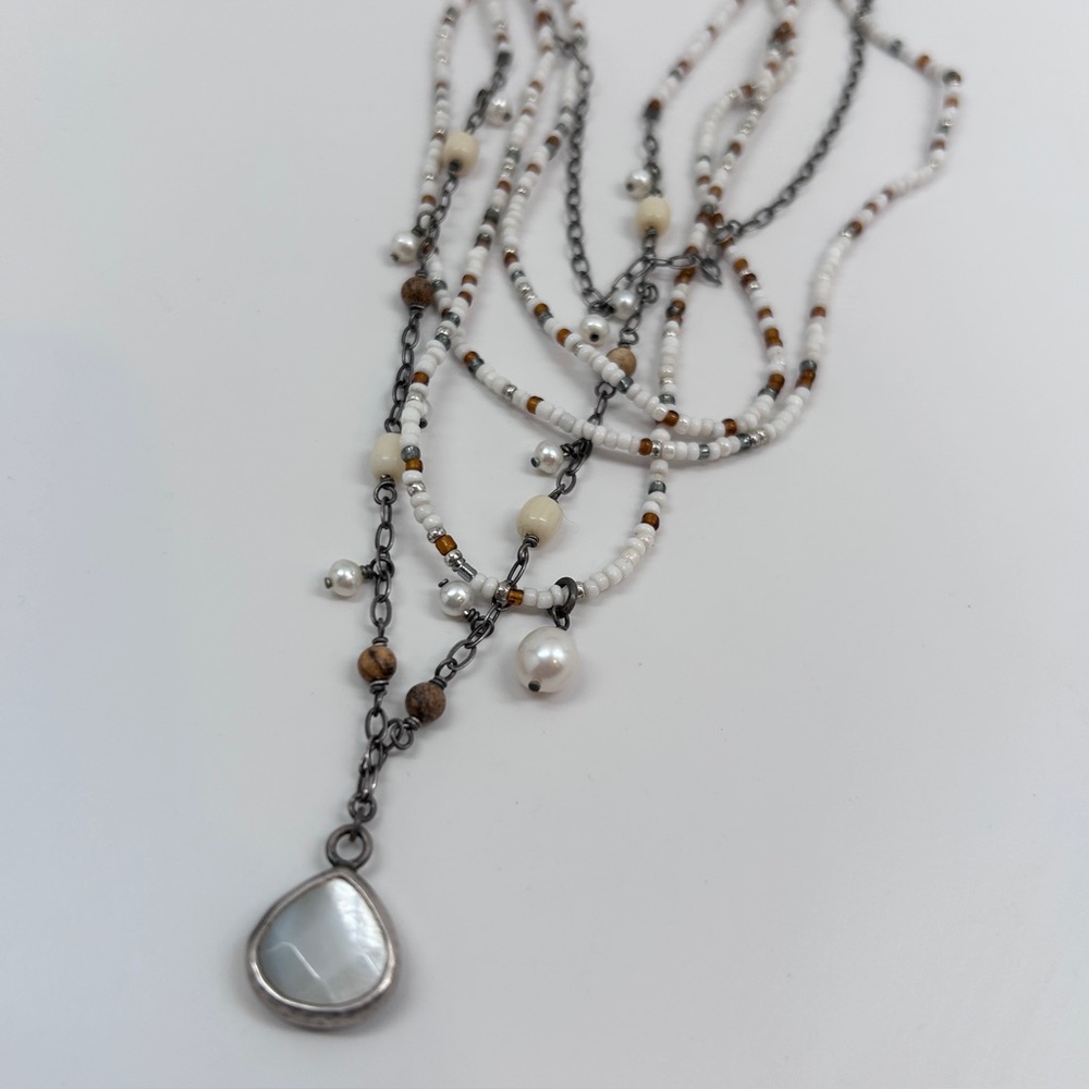 Silpada‎ Designs Sterling Silver Multi-Strand Beaded Necklace